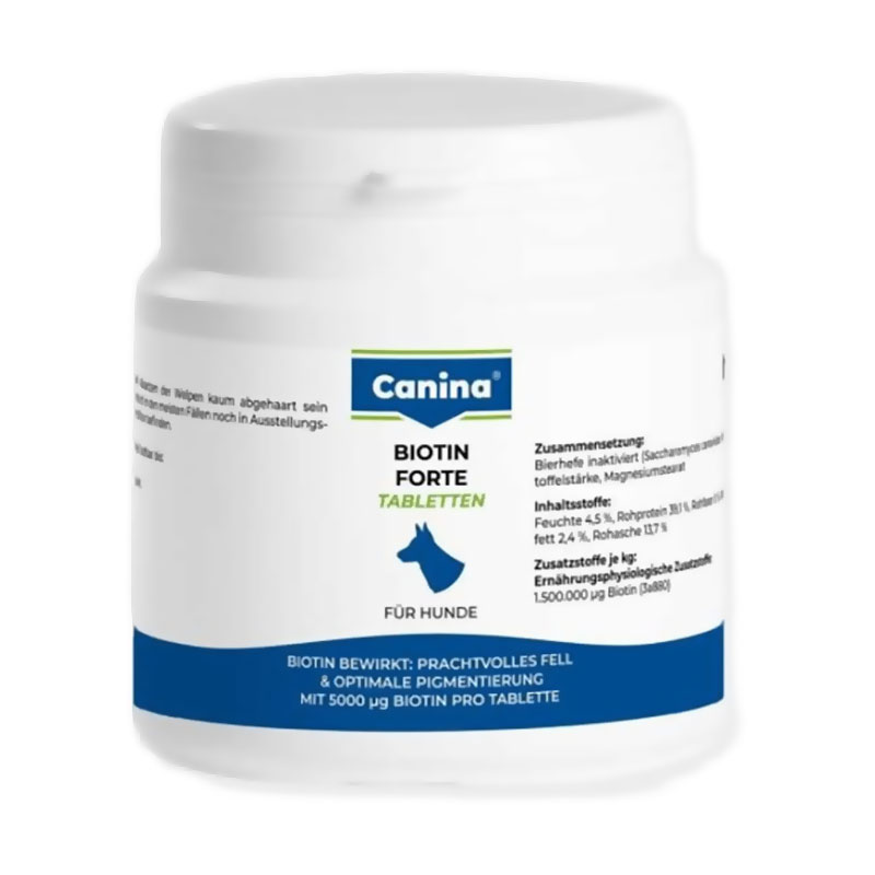 Вітаміни для собак в таблетках Canina Biotin Forte інтенсивний курс для шерсті, 30 шт